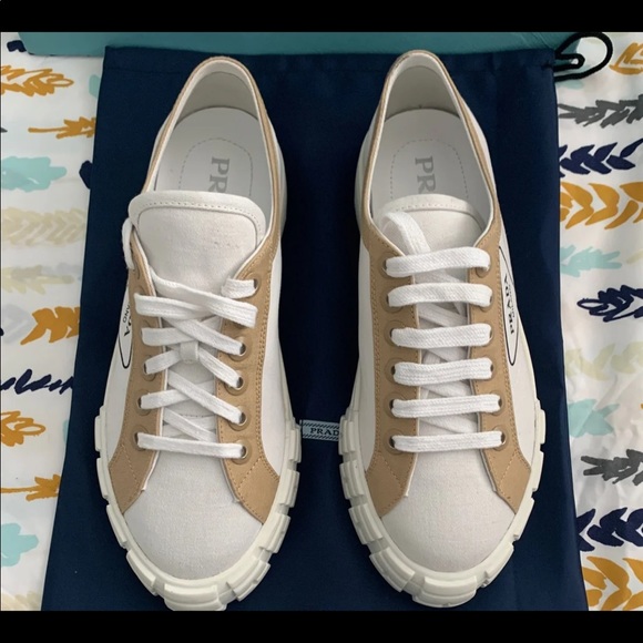 Authentic NIB Prada Gabardine Fabric Sneakers Size 38 - Picture 2 of 3
